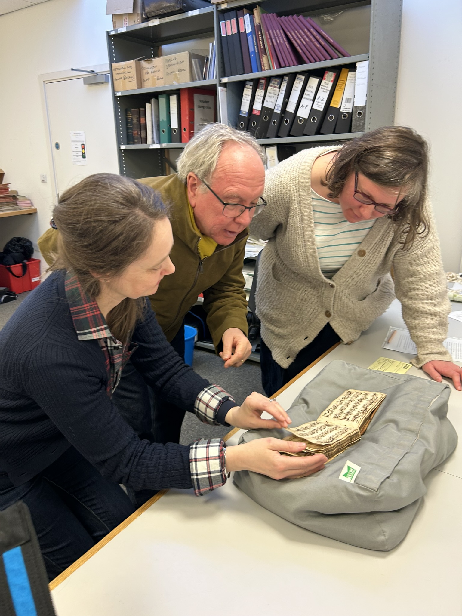 Song detectorists at work at Northumberland County Archives